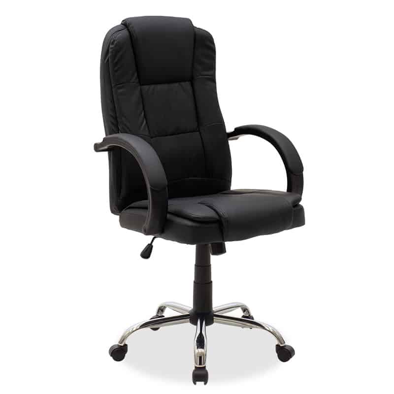 Καρέκλα γραφείου διευθυντή Cara pakoworld pu χρώμα μαύρο