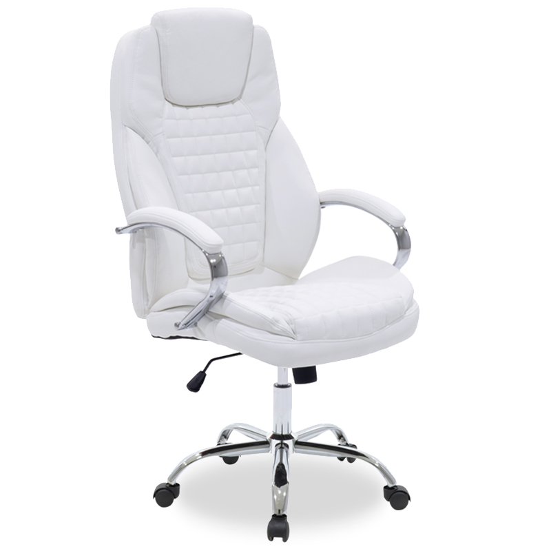 Καρέκλα γραφείου διευθυντή Macabo pakoworld με PU χρώμα λευκό