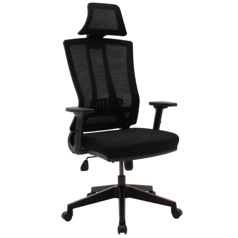 Καρέκλα γραφείου διευθυντή Edon pakoworld ύφασμα mesh μαύρο