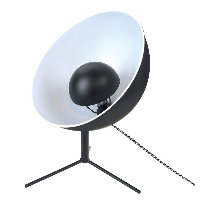 TABLE LAMP CINEMA METAL BLACK/WHITE E14 45x24x31cm