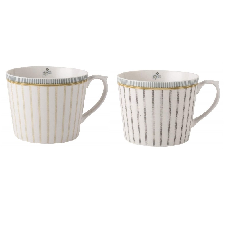 Σετ 2 Κούπες Πορσελάνης Laura Ashley Tea Collectables Stripes 300ml