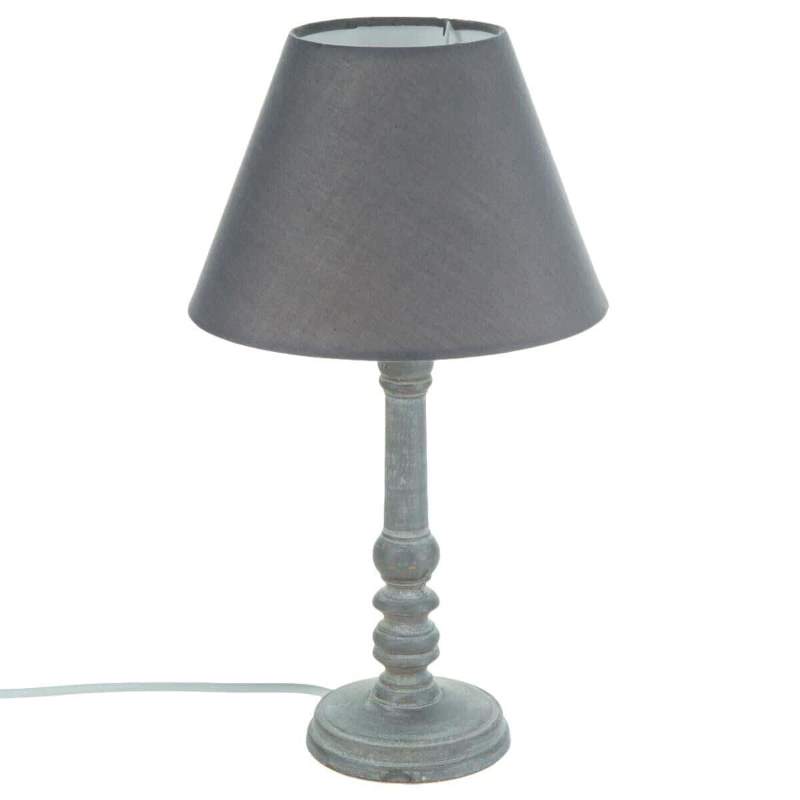 TABLE LAMP “LEO” POLYESTER,PVC GREY 20 x H. 36 cm