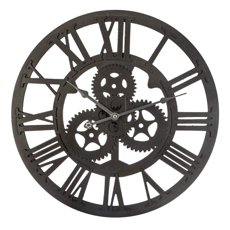 Ρολόι Τοίχου ''Γρανάζια'' Πλαστικό και MDF Ø 45 cm