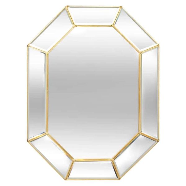 Επιτραπέζιος Καθρέπτης "Gypsy" Μέταλλο Χρυσό 34,5 x 15,5 x 45,4 cm