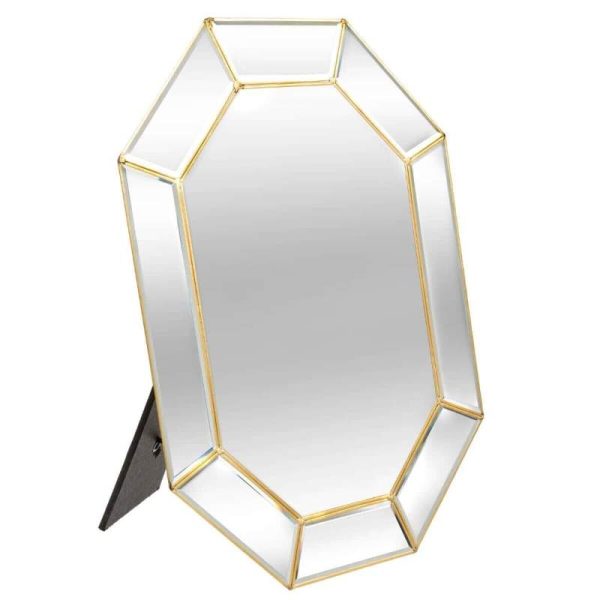 Επιτραπέζιος Καθρέπτης "Gypsy" Μέταλλο Χρυσό 34,5 x 15,5 x 45,4 cm