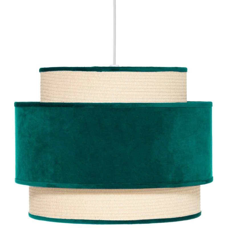 Κρεμαστό Φωτιστικό «Tika» Βελουδο Πράσινο E27 38 x 29,5 cm