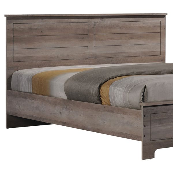 Κρεβάτι διπλό Tara pakoworld rustic oak 160x200εκ