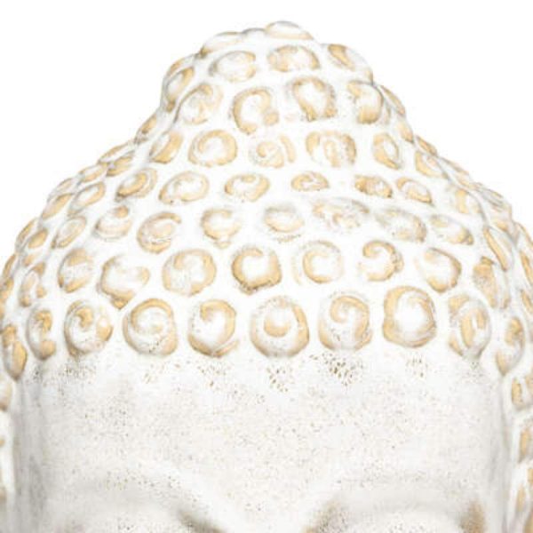 Διακοσμητικός Βούδας ''BUDDHA HEAD'' Κεραμικό Μπέζ 18 x17,5x 25,5 cm