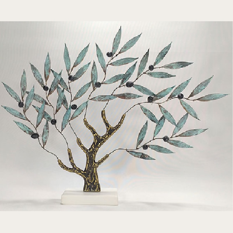 Χειροποίητο Δέντρο Ελιάς Άνεμος από Ορείχαλκο Οξείδ. 36cm
