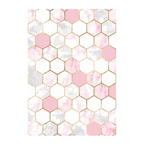 Χαλί PWC-0029 pakoworld λευκό-ροζ 120x180εκ