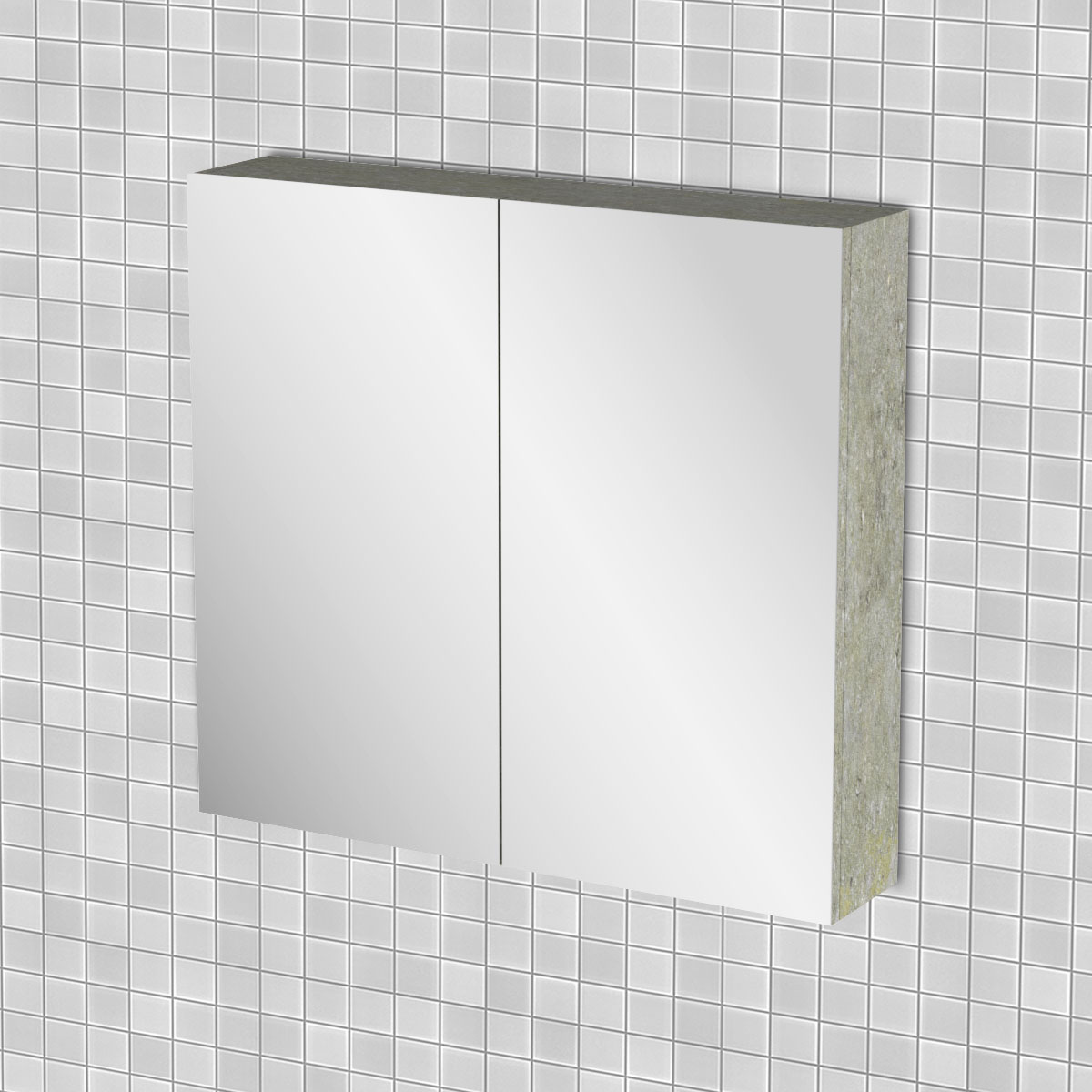 Κρεμαστός Καθρέπτης Μπάνιου Arlene με 2 ντουλάπια 71x14x65cm