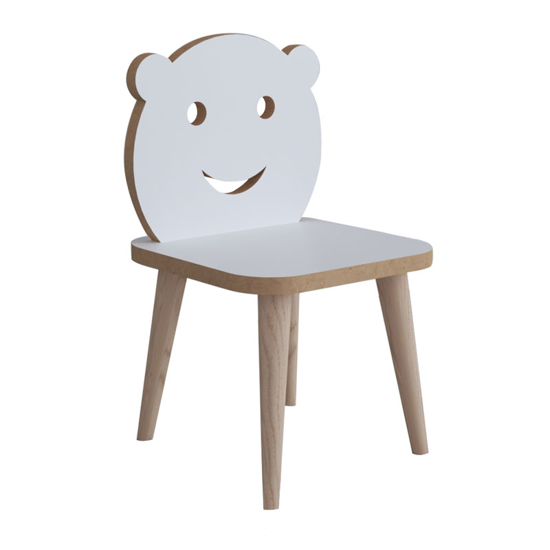 Παιδική καρέκλα Jerry pakoworld λευκό-φυσικό 30x30x47εκ