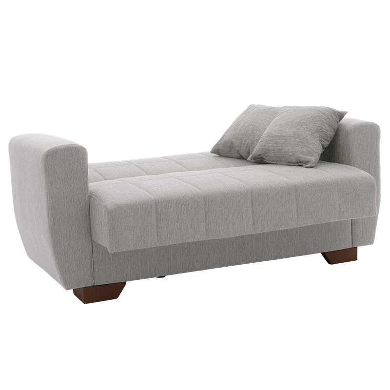 Kαναπές κρεβάτι Magnus pakoworld 2θέσιος ύφασμα γκρι-μπεζ 154x78x80εκ