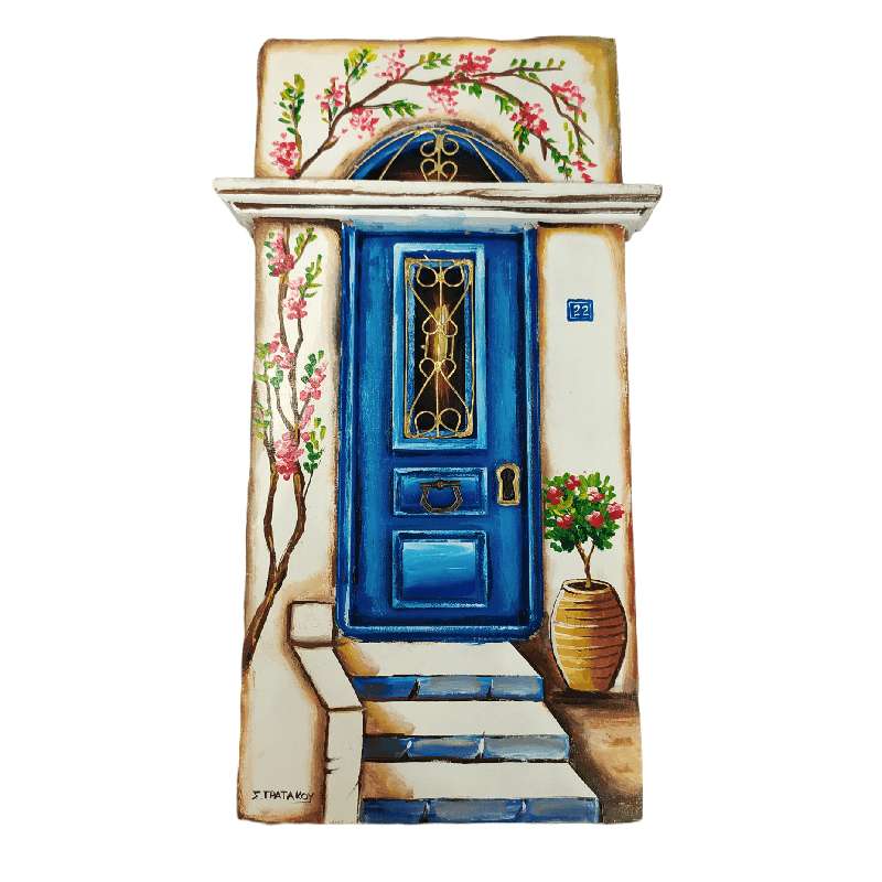Ξύλινος Πίνακας Ζωγραφικής Πόρτα 22 20x43cm