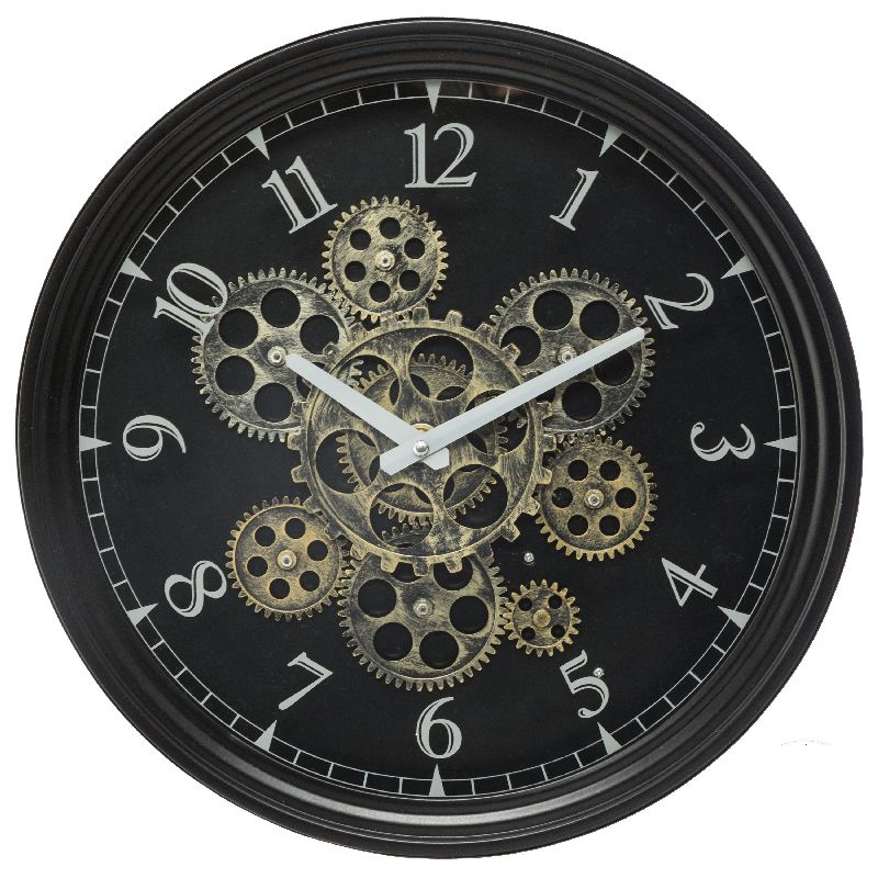 Ρολόι PWD-0083 pakoworld μέταλλο μαύρο Φ37x7εκ