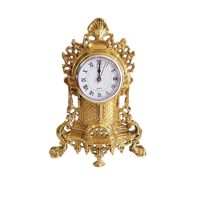 Χειροποίητο Χρυσό Ρολόι από Μπρούτζο Επιτραπέζιο 25×30cm