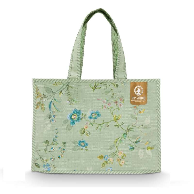 Συλλεκτική Τσάντα για Ψώνια Pip Studio Kawai Flower Green PET 38x17x28cm
