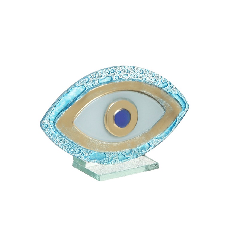 Διακοσμητικό Γυάλινο Μάτι Γαλάζιο 30x15cm