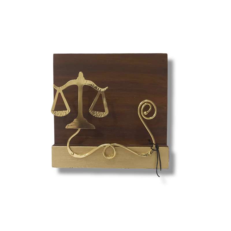 Καρτοθήκη για Δικηγόρο Ξύλο/Ορείχαλκος 11x6cm