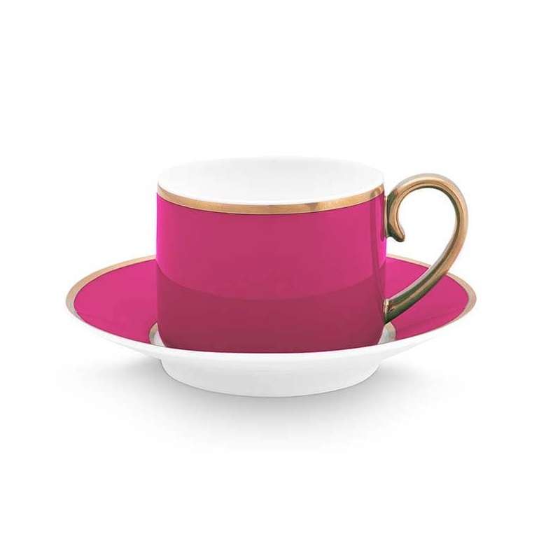 Φλιτζάνι Cappuccino Πορσελάνης Pip Studio Chique Gold-Pink 220ml