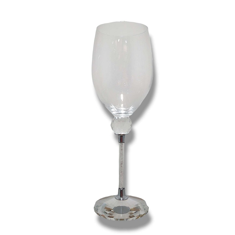 Ποτήρι Γάμου Κρασιού Κρυστάλλινο Με Swarovski 25cm