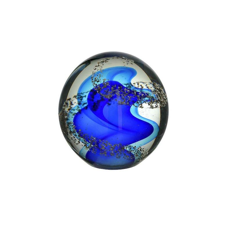 Διακοσμητική Γυάλινη Μπάλα Μπλε 10cm